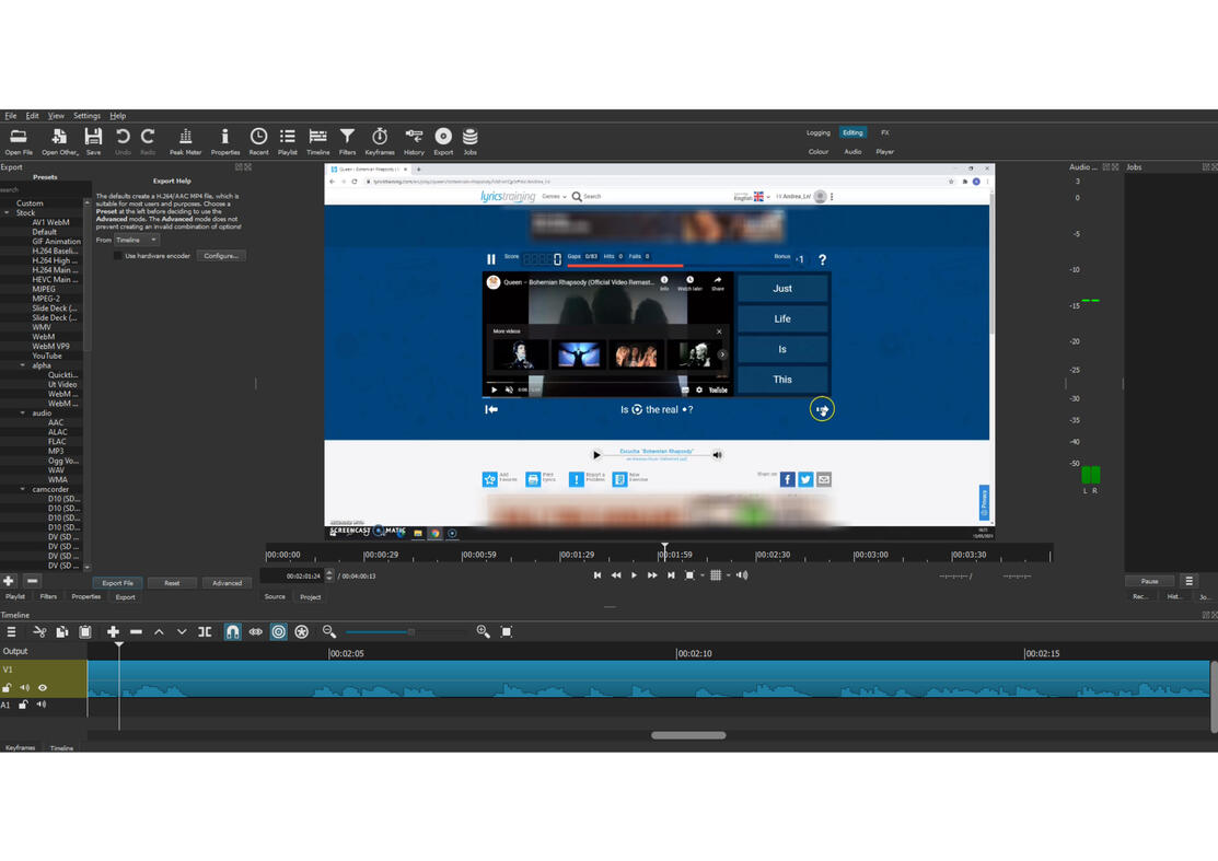 Editing video with Shotcut